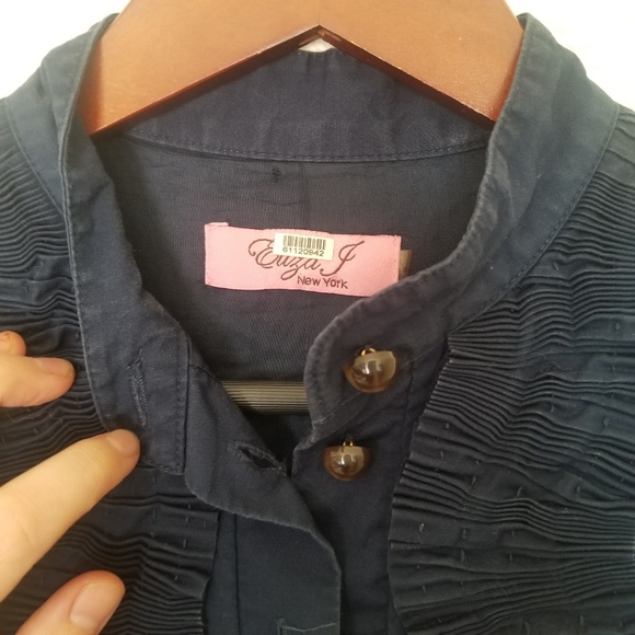 🛍 ELIZA J Navy and Gold Dress - Picture 6 of 6